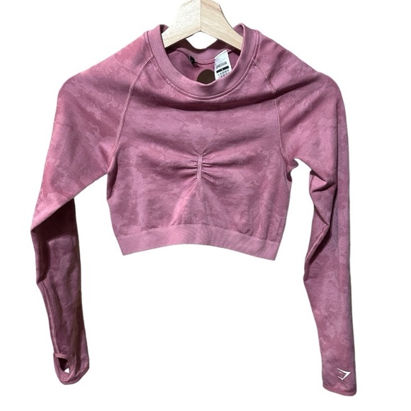 Like New - Gymshark Adapt Camo Seamless Crop top - Dusty Pink - size Small - Picture 3 of 5